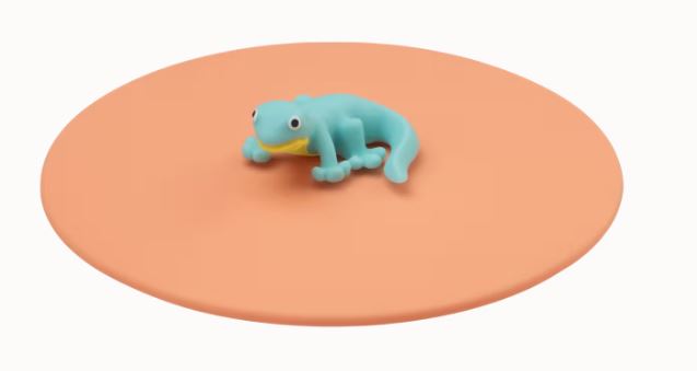 TAPA COPOS LARGARTO MENTA SILICONE